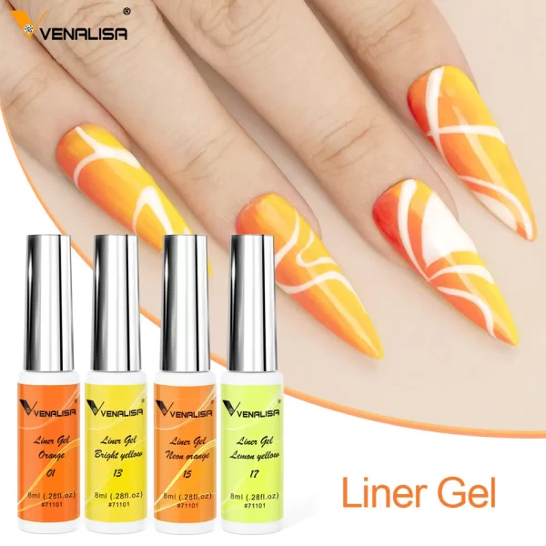 8ml VENALISA Liner Gel White Line French Nail Gel Polish 21 Colors Soak Off UV/LED Painting Gel Beautiful Semi Permanent Varnish - Image 36