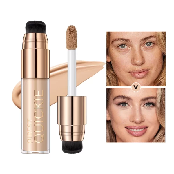 QIBEST Airbrush Liquid Foundation High Coverage Makeup Base Lasting Concealer BB Cream Foundation Waterproof Female Cosmetics - Image 7