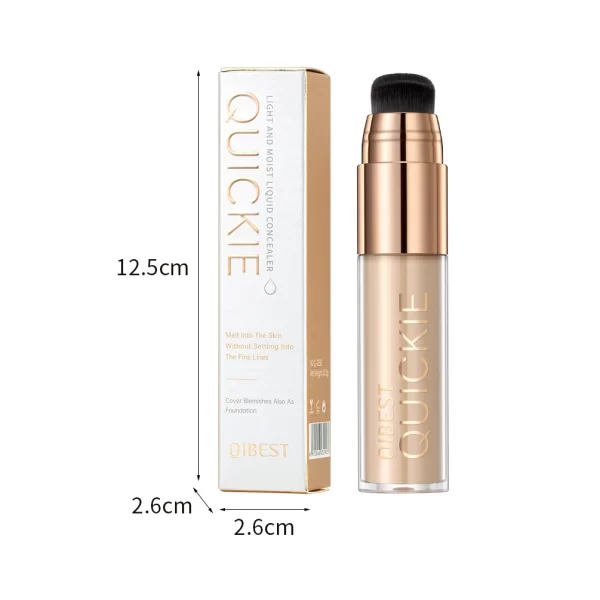 QIBEST Airbrush Liquid Foundation High Coverage Makeup Base Lasting Concealer BB Cream Foundation Waterproof Female Cosmetics - Image 6