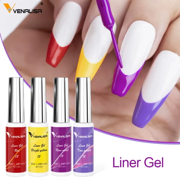 8ml VENALISA Liner Gel White Line French Nail Gel Polish 21 Colors Soak Off UV/LED Painting Gel Beautiful Semi Permanent Varnish - Image 34