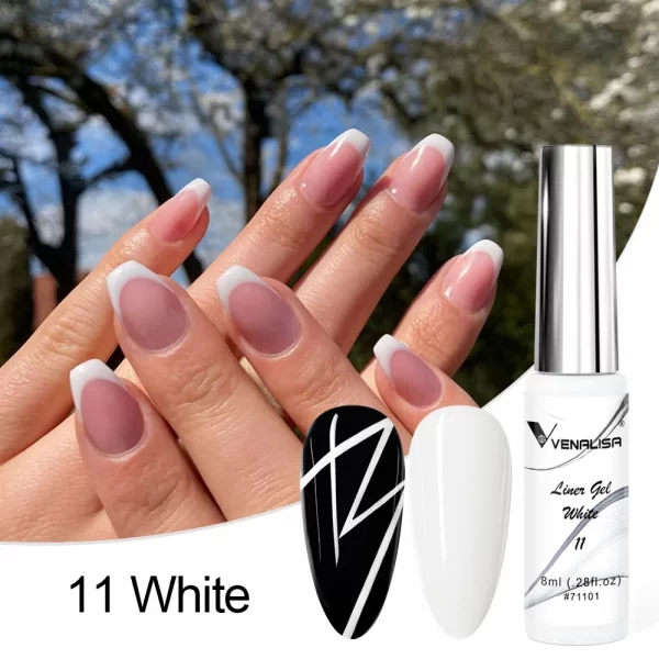 8ml VENALISA Liner Gel White Line French Nail Gel Polish 21 Colors Soak Off UV/LED Painting Gel Beautiful Semi Permanent Varnish - Image 6
