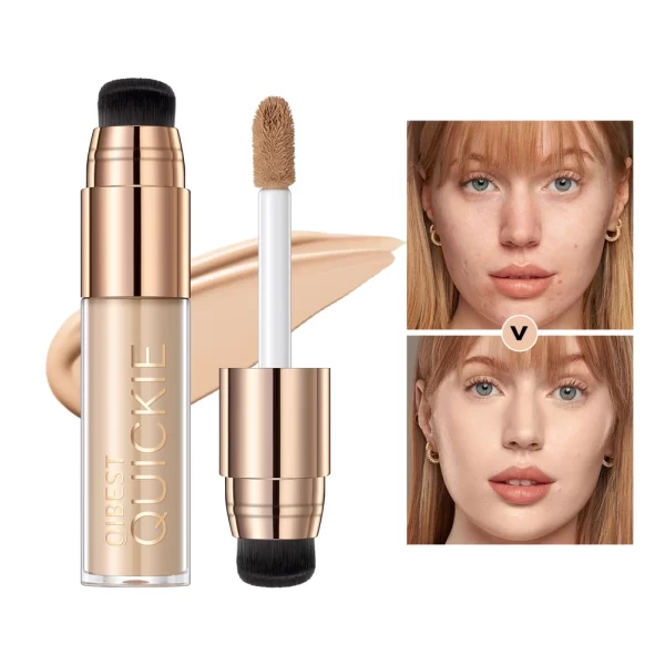 QIBEST Airbrush Liquid Foundation High Coverage Makeup Base Lasting Concealer BB Cream Foundation Waterproof Female Cosmetics - Image 8