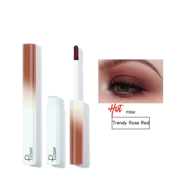 8 Colors Matte Liquid Eyeshadow Stick Waterproof Lasting Matte Metallic Easy To Makeup Professional Eye Dark Brown Eyeshadow - Image 9