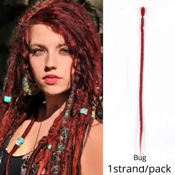 5 Strands Reggae Synthetic 20 36inch Handmade Dreadlocks Hair Extensions Faux Locks Crochet Hair Braid Hairpiece For Women/Men - Image 15
