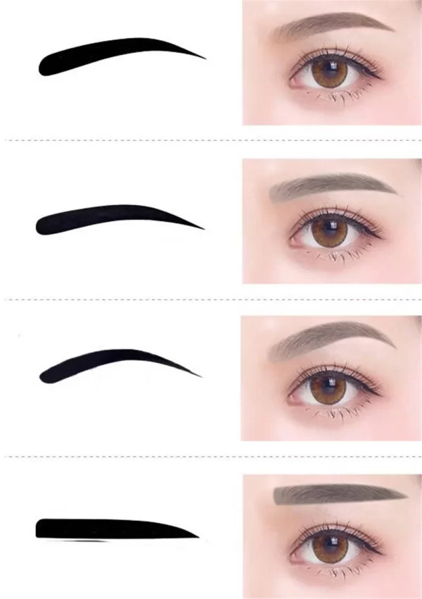 50 pcs/lot 4 Pieces Reusable Eyebrow model template Eyebrow shaper Defining Stencils makeup tools - Image 2