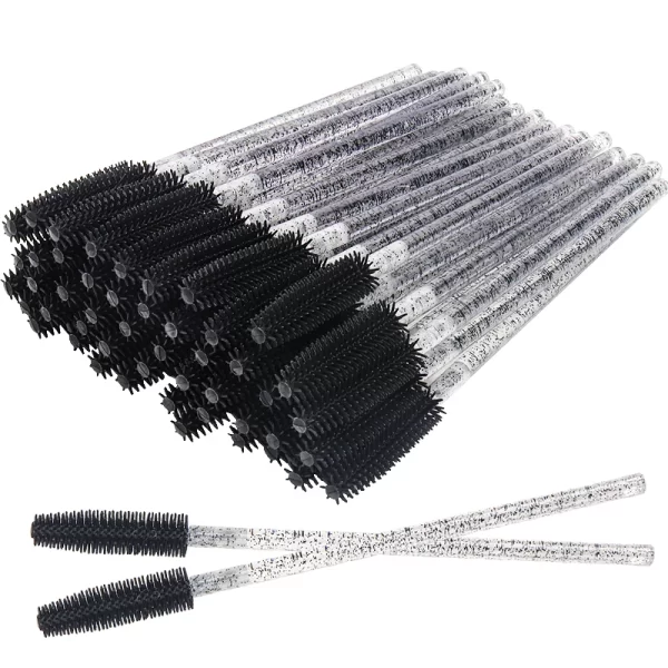 50 Pcs Silicone Crystal Mascara Wands Applicator Disposable Diamond Eyelash Brushes Comb for Women Beauty Makeup Brush Tools - Image 10