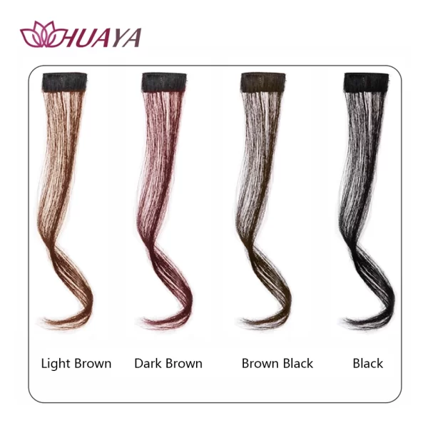 HUAYA Synthetic Hair Bangs Clips Front Side Long Bangs Fake Fringe Clip In Hair Extensions Accessories for Women - Image 2