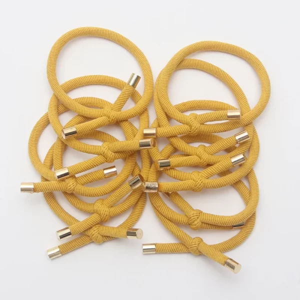 10PCS Women Elastic Hair Rubber Bands High Quality Girls Hair Bands Hair Scrunchies Gold Plated  Hair Accessories Hair Gum/Tie - Image 26