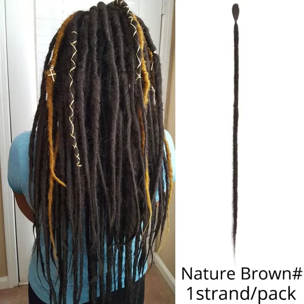 5strands Dreadlocks Hair Extensions Synthetic Faux Locs Crochet Hair Braids Hip-hop Knotless Hook Ombre Braiding African Tribe - Image 47