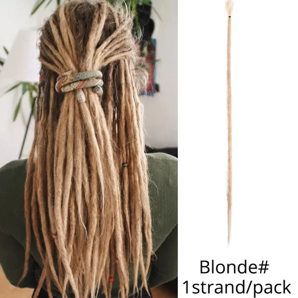 5 Strands Reggae Synthetic 20 36inch Handmade Dreadlocks Hair Extensions Faux Locks Crochet Hair Braid Hairpiece For Women/Men - Image 8
