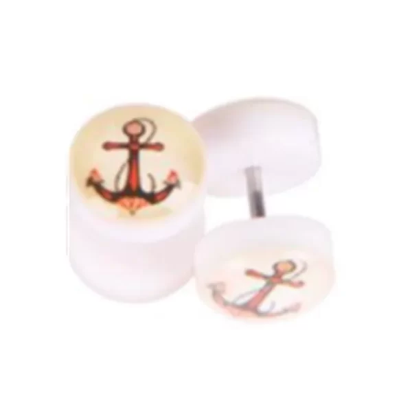 1Pair Steel Skull Cheater Plugs Fake Tunnels Ear Gauges Cat Punk Faux Percing Oreille Acrylic Falso Piercing Oreja Dilataciones - Image 19
