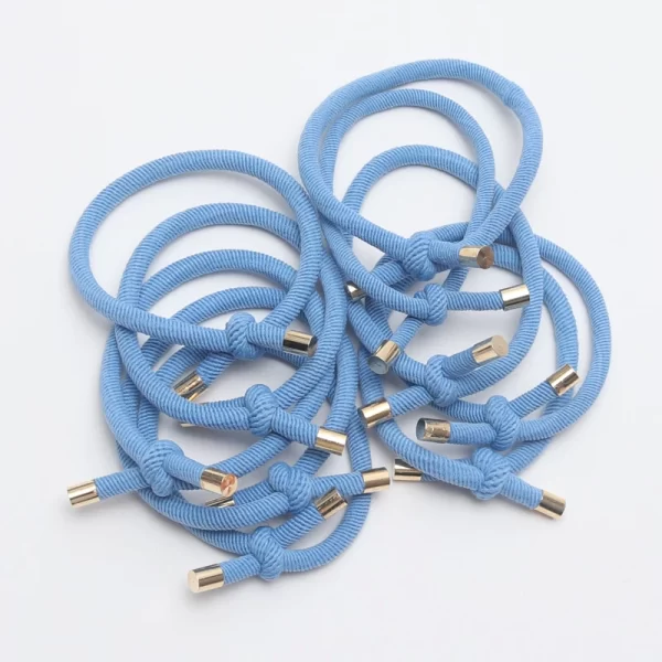 10PCS Women Elastic Hair Rubber Bands High Quality Girls Hair Bands Hair Scrunchies Gold Plated  Hair Accessories Hair Gum/Tie - Image 22