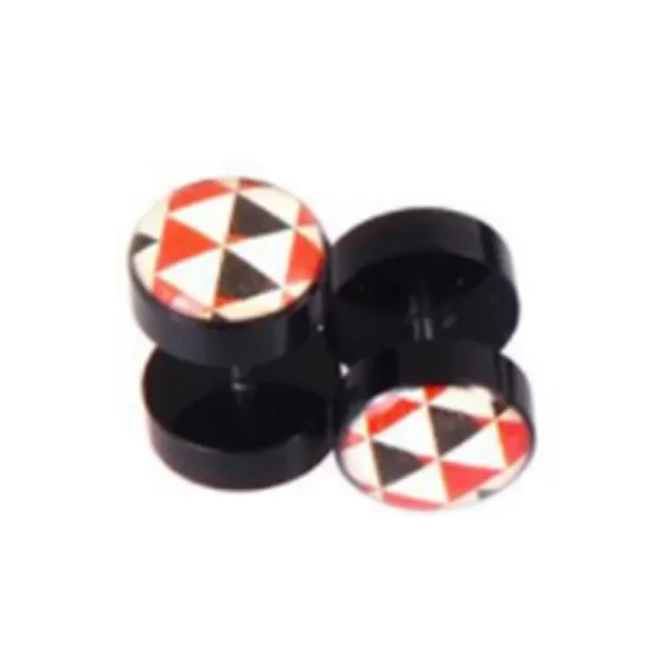 1Pair Steel Skull Cheater Plugs Fake Tunnels Ear Gauges Cat Punk Faux Percing Oreille Acrylic Falso Piercing Oreja Dilataciones - Image 9