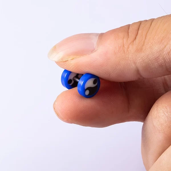 10pc Acrylic Ear Stud Fake Plug Tunnel Stretcher Taper Cheater Expander Cartilage Earring Gauges Piercing Women Body Jewelry 16G - Image 5