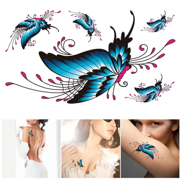 1PC Women's 3D Temporary Tattoo Sticker Waterproof Body Art Decals Sticker Fake tatoo Art Taty Butterfly Tattoo Sticker T1586 - Image 7