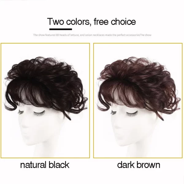 SyntheticAir Hair Bangs Edge Clipped In Bangs Extended Hair Piece Bangs Wig Cut Top Hair Loss To Cover Gray Hair Increase Volume - Image 4