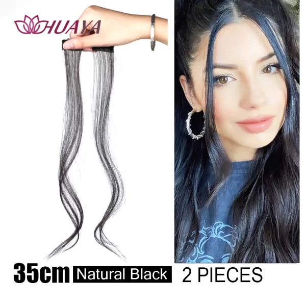 HUAYA Synthetic Hair Bangs Clips Front Side Long Bangs Fake Fringe Clip In Hair Extensions Accessories for Women - Image 36
