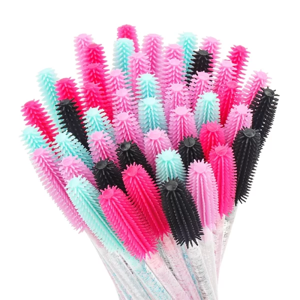 50 Pcs Silicone Crystal Mascara Wands Applicator Disposable Diamond Eyelash Brushes Comb for Women Beauty Makeup Brush Tools - Image 6