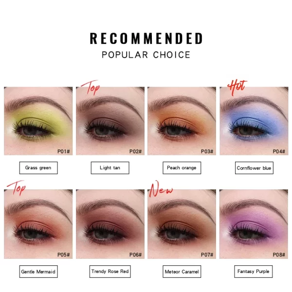 8 Colors Matte Liquid Eyeshadow Stick Waterproof Lasting Matte Metallic Easy To Makeup Professional Eye Dark Brown Eyeshadow - Image 4