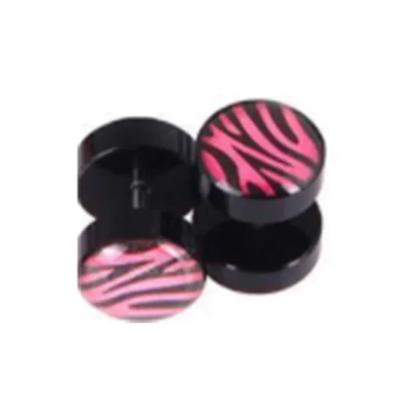 1Pair Steel Skull Cheater Plugs Fake Tunnels Ear Gauges Cat Punk Faux Percing Oreille Acrylic Falso Piercing Oreja Dilataciones - Image 26
