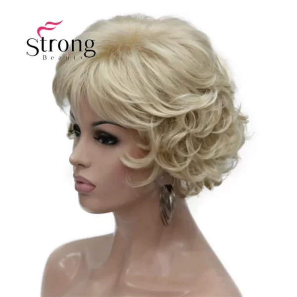 Short Curly Dark Auburn Synthetic Hair Full wig Women's Thick Wigs For Everyday - Image 17