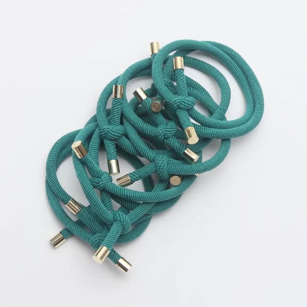 10PCS Women Elastic Hair Rubber Bands High Quality Girls Hair Bands Hair Scrunchies Gold Plated  Hair Accessories Hair Gum/Tie - Image 29