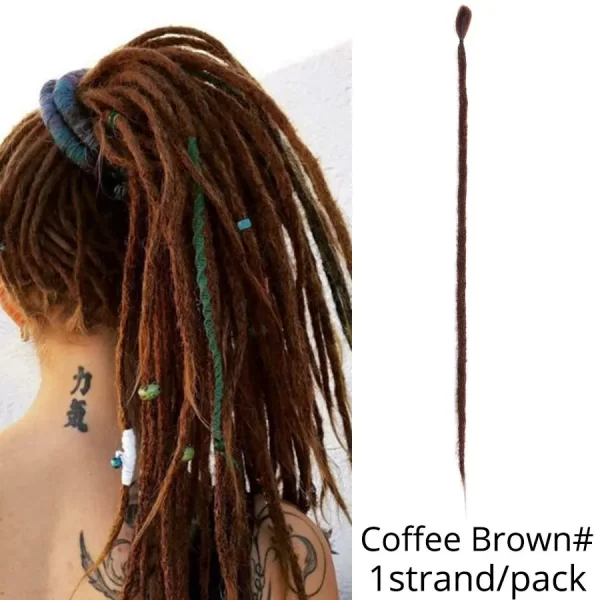 5 Strands Reggae Synthetic 20 36inch Handmade Dreadlocks Hair Extensions Faux Locks Crochet Hair Braid Hairpiece For Women/Men - Image 7