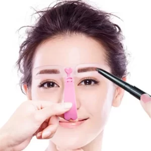 50 pcs/lot 4 Pieces Reusable Eyebrow model template Eyebrow shaper Defining Stencils makeup tools
