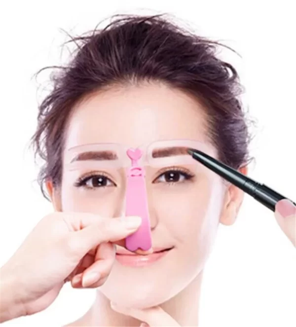50 pcs/lot 4 Pieces Reusable Eyebrow model template Eyebrow shaper Defining Stencils makeup tools