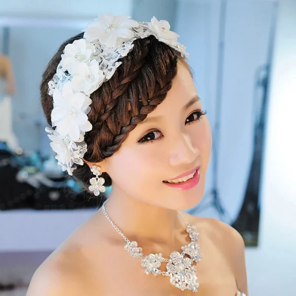 Wedding Headbands Bridal Ornaments Beautiful Flower Headbands Fashion Women Hair Band Simple Elegant Bride Accessories - Image 7
