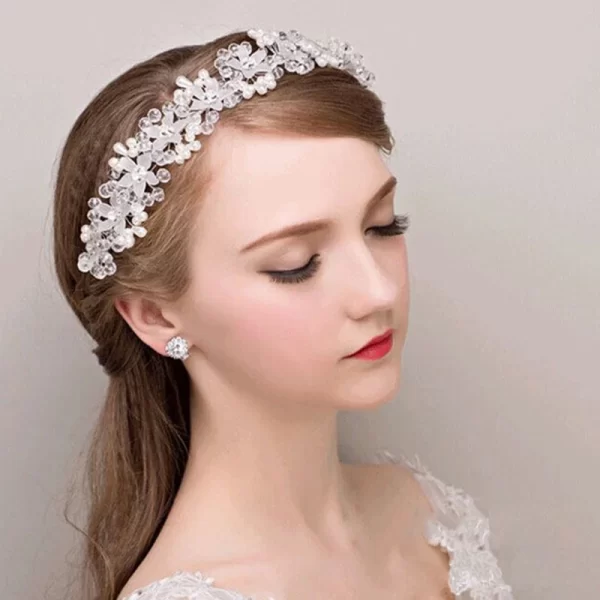 Wedding Headbands Bridal Ornaments Beautiful Flower Headbands Fashion Women Hair Band Simple Elegant Bride Accessories - Image 9