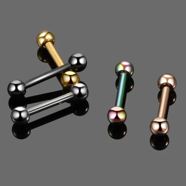 1PC G23 Titanium Fashion Round Ball Barbell Ear Stud Earrings Tragus Conch Helix Orelha Cartilage Piercing Jewelry 16G - Image 4