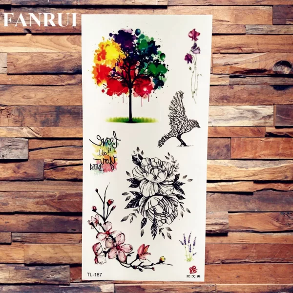 Sexy Lily Sweatpea Large Flower Temporary Tattoo Stickers For Women Body Art Arm Girl Waterproof Butterfly Fake Tattoo Sleeve - Image 23