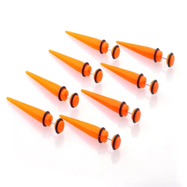 1pair  Acrylic Fake Ear Stretcher Earring Taper Spike Cheater Expander Earing Fashion Body Jewelry - Image 4