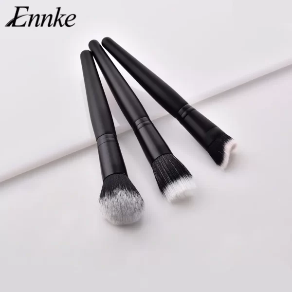 3pcs Pro Makeup Brushes Loose Powder Foundation Blush Highlighter Cosmetic Brushes Angled Contour Concealer Beauty Make Up Tools