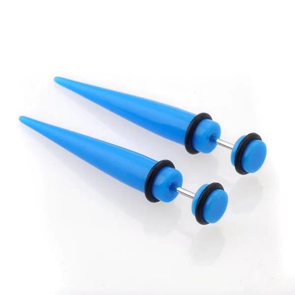 1pair  Acrylic Fake Ear Stretcher Earring Taper Spike Cheater Expander Earing Fashion Body Jewelry - Image 3