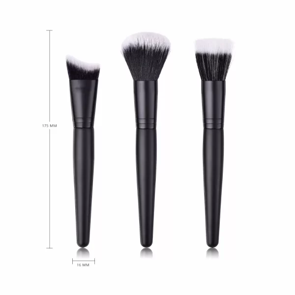 3pcs Pro Makeup Brushes Loose Powder Foundation Blush Highlighter Cosmetic Brushes Angled Contour Concealer Beauty Make Up Tools - Image 2