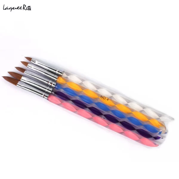 Hot Sale High Quality 5 Pcs Fashion Acrylic UV Gel Nail Art Builder Brush Pen Set Nail Art Painting Drawing Brush Manicure Tools - Image 5