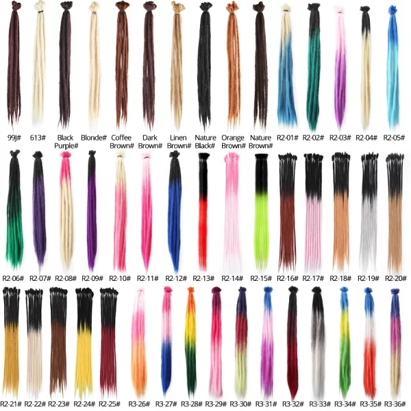 5 Strands Reggae Synthetic 20 36inch Handmade Dreadlocks Hair Extensions Faux Locks Crochet Hair Braid Hairpiece For Women/Men - Image 5