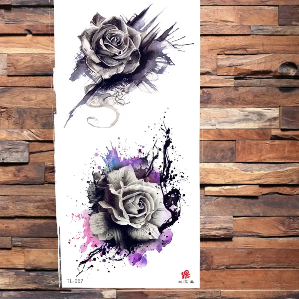 Sexy Lily Sweatpea Large Flower Temporary Tattoo Stickers For Women Body Art Arm Girl Waterproof Butterfly Fake Tattoo Sleeve - Image 7