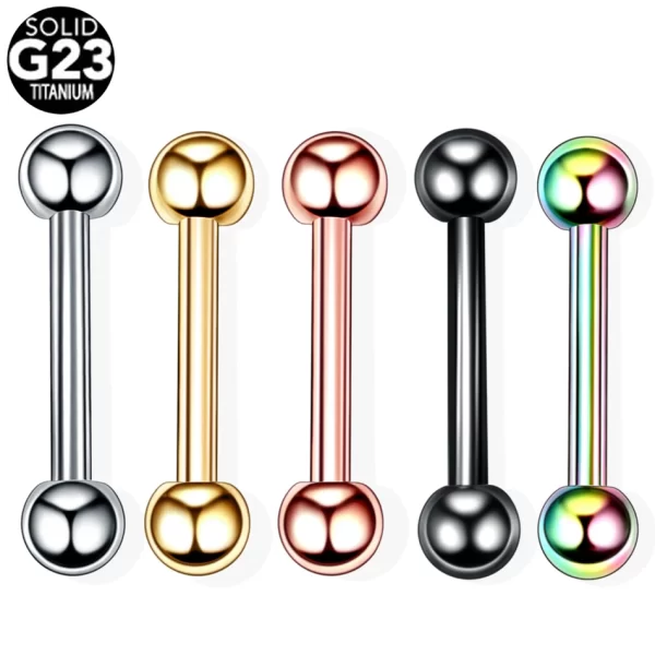 1PC G23 Titanium Fashion Round Ball Barbell Ear Stud Earrings Tragus Conch Helix Orelha Cartilage Piercing Jewelry 16G - Image 6
