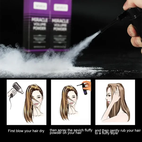 Sevich Miracle Fluffy Hair Powder Hair Volume Captures Haircut Unisex Modeling Styling Disposable Hair Quick-drying Powder Spray - Image 5