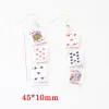 Yamily 1pair/Women Funny Poker Cards Drop Creative Simulation Dangle Earrings For Jewelry Gifts - Image 2
