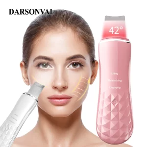 42℃ Heating Ultrasonic Facial Skin Scrubber Constant Temperature Ion Deep Face Cleaning Peeling Shovel Exfoliating Skin Care