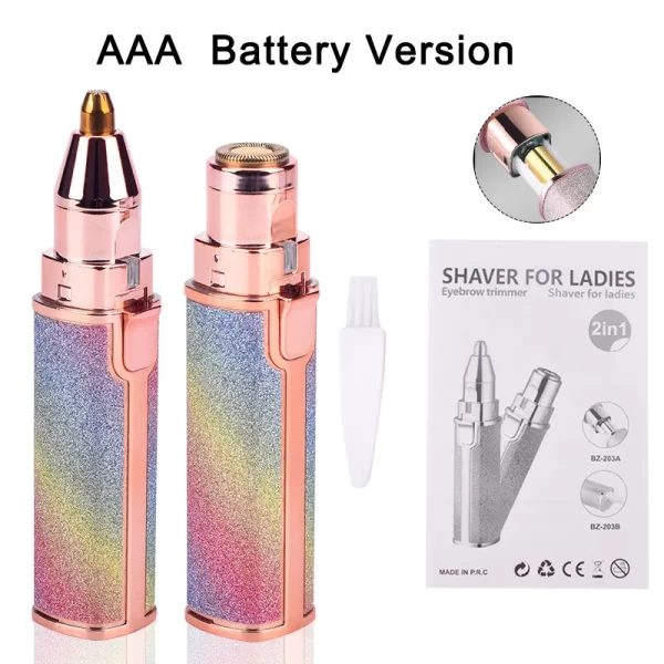 Electric Facial Hair Remover & Eyebrow Trimmer Lipstick Shaver Painless Eyebrow Razor Lips Body Facial Hair Removal for Women - Image 9
