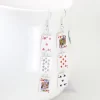 Yamily 1pair/Women Funny Poker Cards Drop Creative Simulation Dangle Earrings For Jewelry Gifts - Image 3