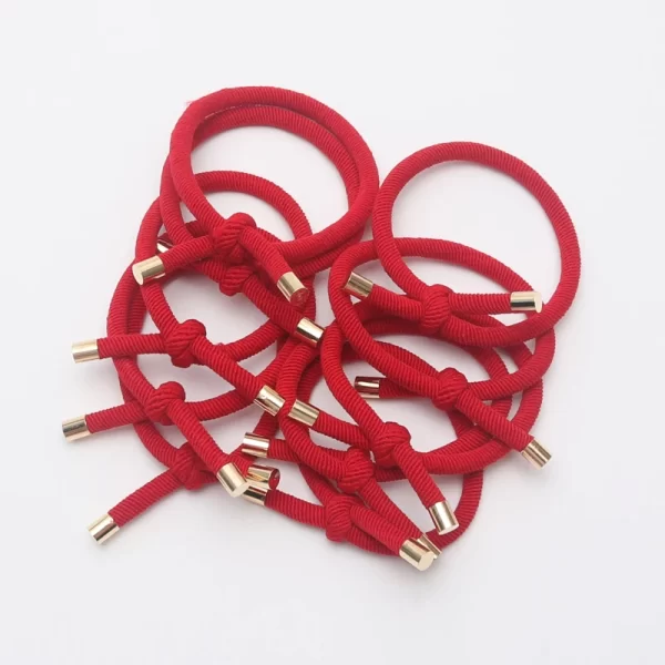 10PCS Women Elastic Hair Rubber Bands High Quality Girls Hair Bands Hair Scrunchies Gold Plated  Hair Accessories Hair Gum/Tie - Image 27
