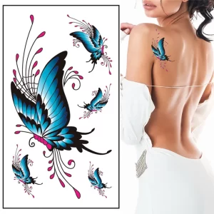 1PC Women's 3D Temporary Tattoo Sticker Waterproof Body Art Decals Sticker Fake tatoo Art Taty Butterfly Tattoo Sticker T1586