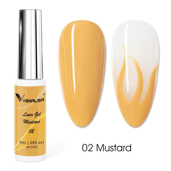 8ml VENALISA Liner Gel White Line French Nail Gel Polish 21 Colors Soak Off UV/LED Painting Gel Beautiful Semi Permanent Varnish - Image 16