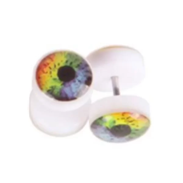 1Pair Steel Skull Cheater Plugs Fake Tunnels Ear Gauges Cat Punk Faux Percing Oreille Acrylic Falso Piercing Oreja Dilataciones - Image 21